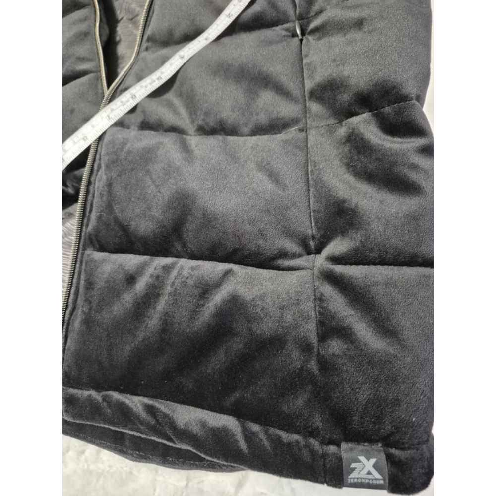 Women's ZEROXPOSUR Black Puffer Faux Suede Soft Zip Up Vest L - Picture 10 of 10